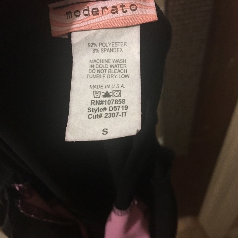 Black and pink striped strapless dress - Picture 4 of 4